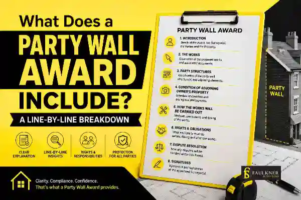 Party Wall Awards Explained Line-by-Line: What Property Owners and Neighbours Need to Know 1 What Does a Party Wall Award Include? A Line-by-Line Breakdown Bexley